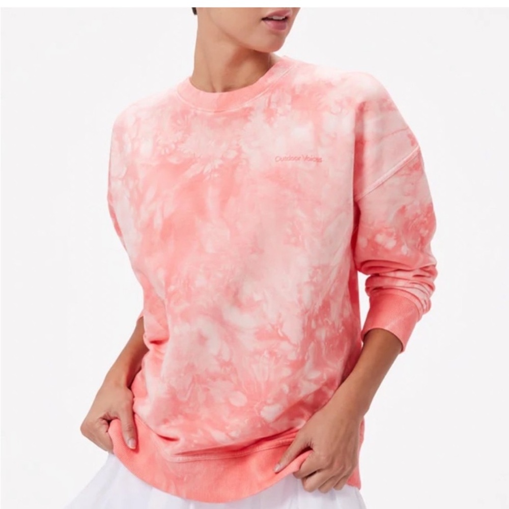 Outdoor Voices Lantana Tie Dye Cotton Terry Sweatshirt Like New